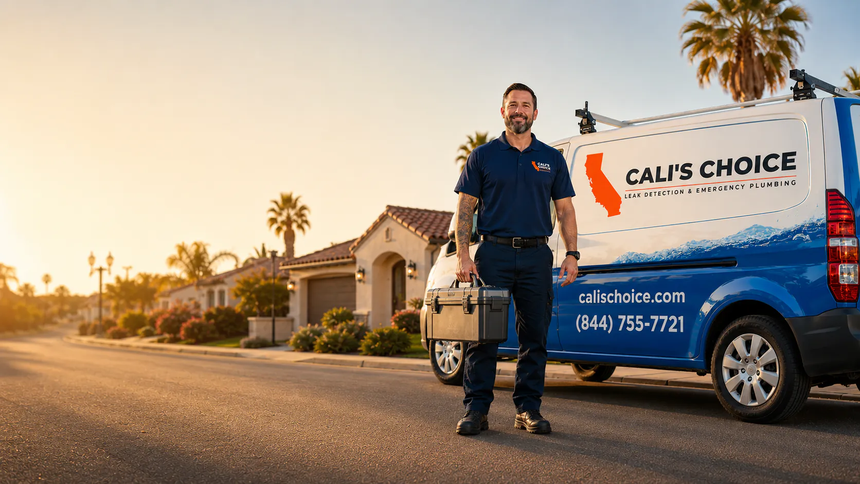 Cali's Choice technician with service van