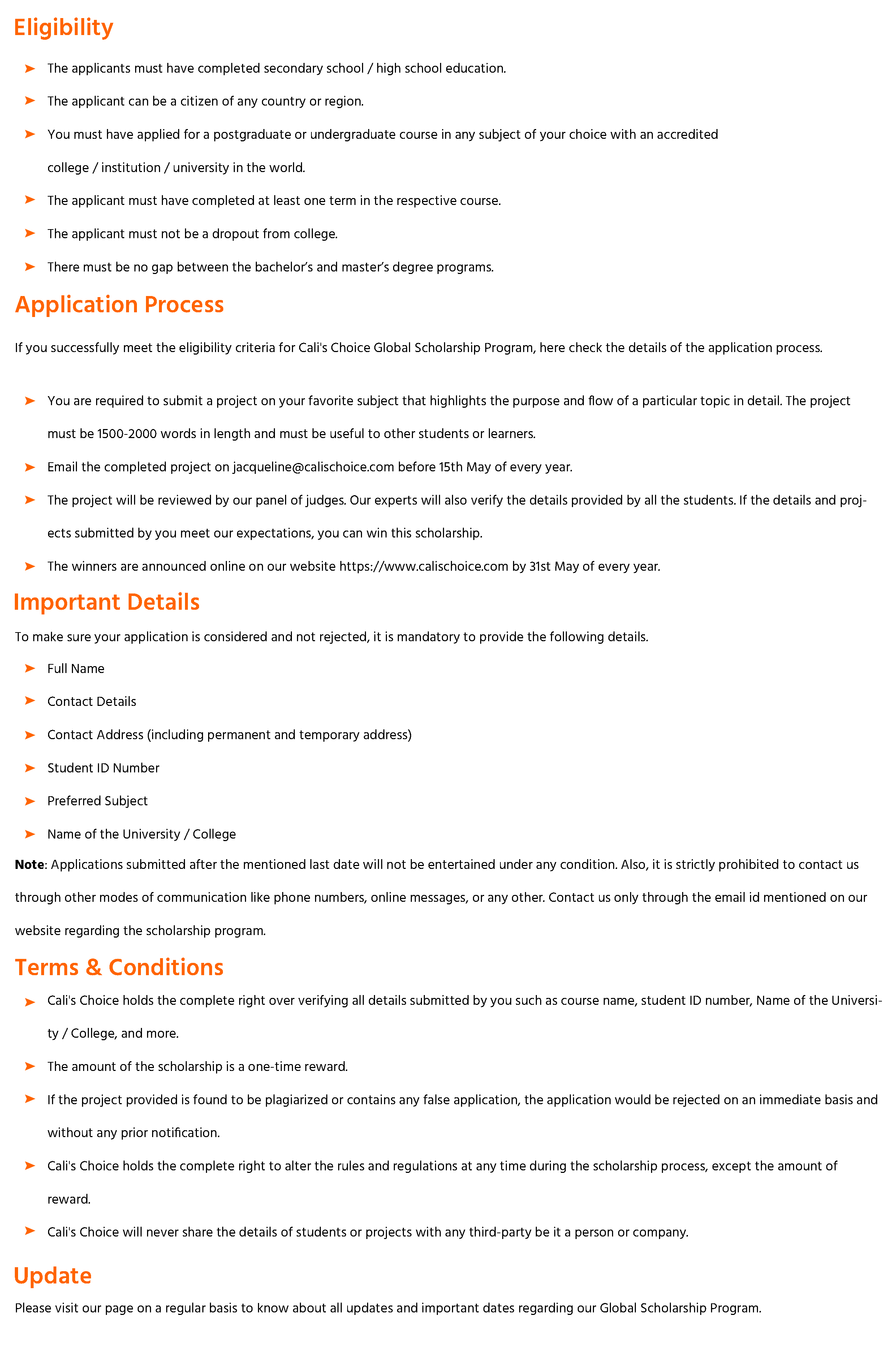 Global Scholarship